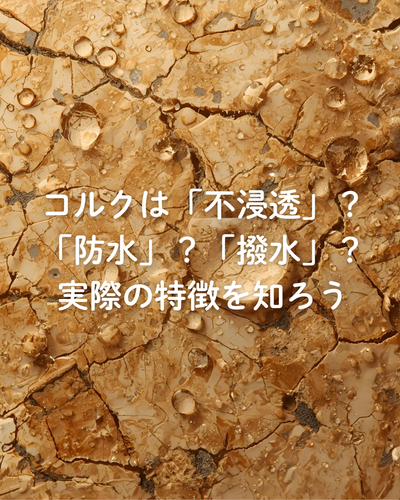 コルクは「不浸透」？「防水」？「撥水」？実際の特徴を知ろう